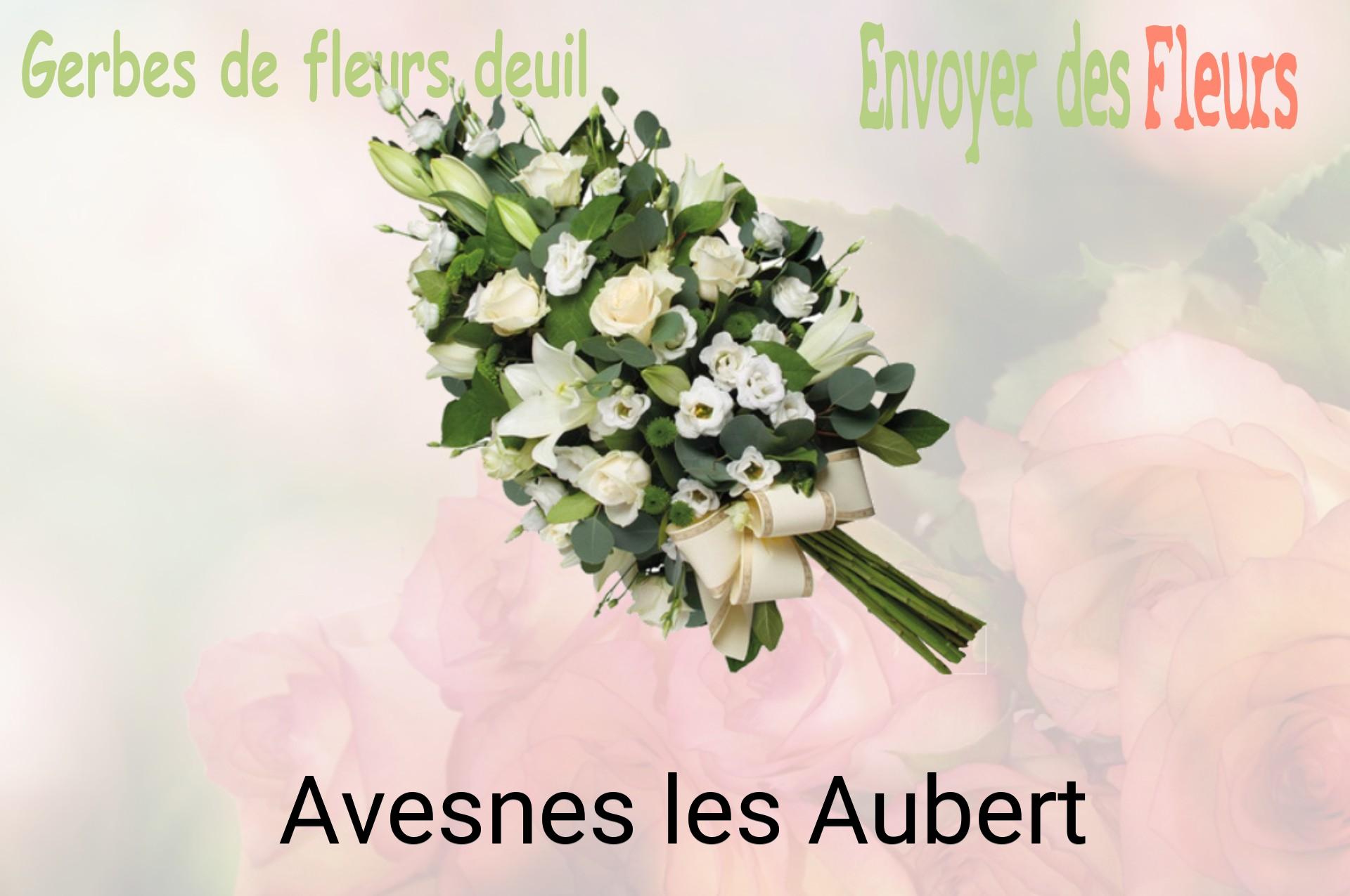 Gerbe de fleurs de deuil livrée à Avesnes-les-Aubert